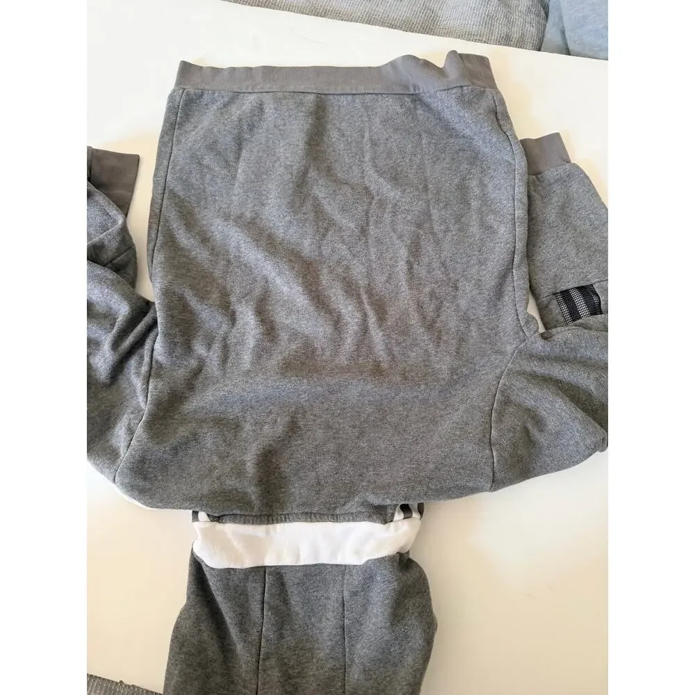 Adidas Youth Large Gray Soccer Training Hoodie with Crest